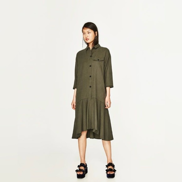 Hayden olive green button down maxi dress - Picture 6 of 6